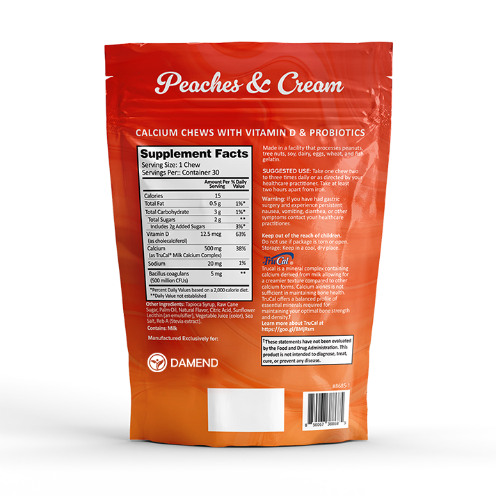 Calcium Soft Chew | Peaches & Cream