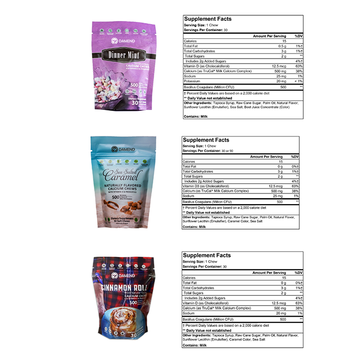 Calcium Soft Chew | Variety Pack | 90 Count